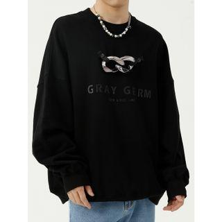 Lettering Chain Detail Sweatshirt
