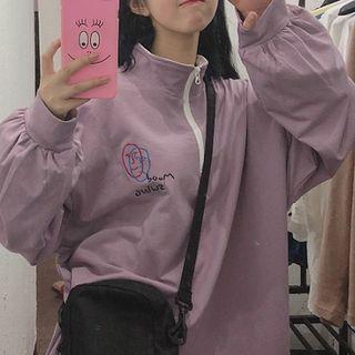 Embroidered Polo Sweatshirt