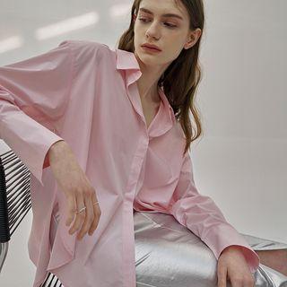 Logo-embroidered Oversized Shirt