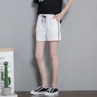 High-waist Thin Cotton Linen Shorts