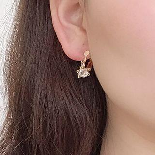Faux Pearl Caged Rhinestone Earring