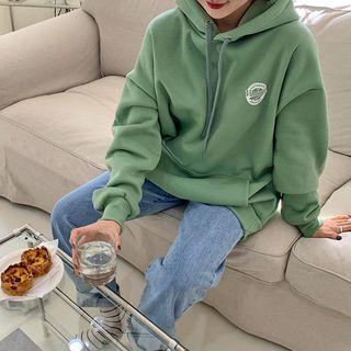 Letter-back Fleece Hoodie