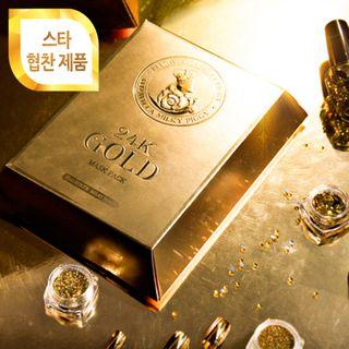 Elizavecca - 24k Gold Water Dew Snail Mask Pack 10pcs 25ml X 10pcs