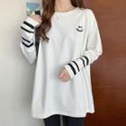 Long Sleeve Round Neck Embroidered T-shirt