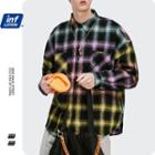 Gradient Loose-fit Plaid Shirt