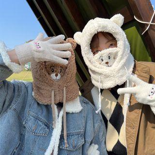 Bear Chenille Earflap Hat