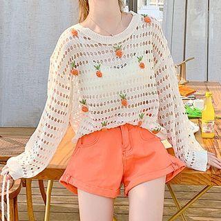 Long-sleeve Loose-knit Top