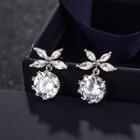 Rhinestone Dog Stud Earring 1 Pair - As Shown In Figure - One Size
