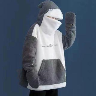 Shark Embroidered Hoodie