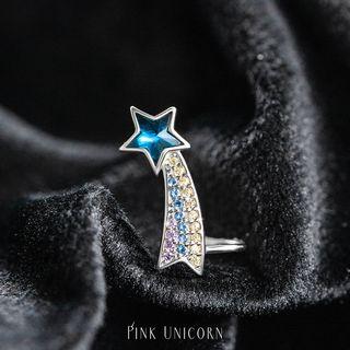 Non-matching Star Earring S925 - Stud Earrings - 1 Pair - Meteor - One Size