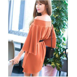 Ruffle Off-shoulder Dress