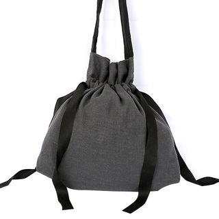 Drawstring Linen Shopper Bag