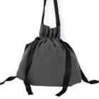 Drawstring Linen Shopper Bag