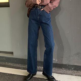 Straight-cut Jeans Blue - One Size