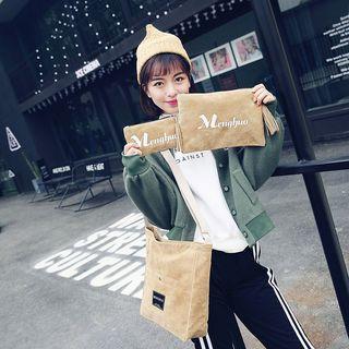Set : Plain Shoulder Bag + Pouch + Clutch