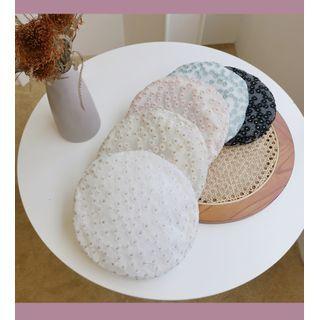 Floral Embroidered Beret