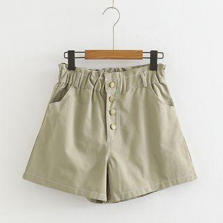 Contrast Stitching Wide-leg Shorts