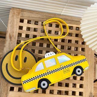 Taxi Faux Leather Crossbody Bag Yellow - One Size
