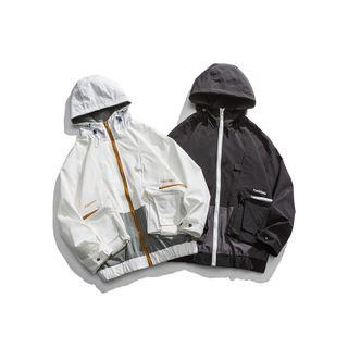 Pocket Details Color-block Parka