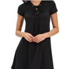 Short-sleeve A-line Plain Sheath Dress