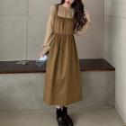 Blouse / Midi A-line Overall Dress