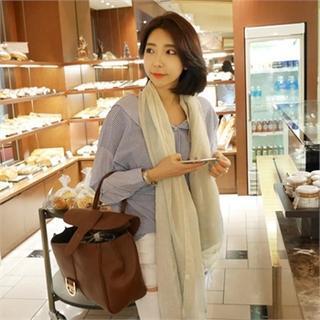 Stripe Pocket-front Shirt