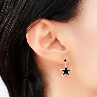 925 Sterling Silver Star Drop Earring 1 Pair - As Shown In Figure - One Size