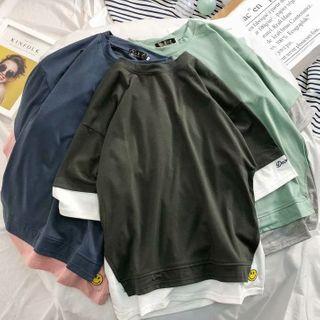 Plain Mock Two-piece Top
