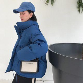 Stand Collar Buttoned Padded Jacket