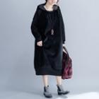 Quilted Midi Hoodie Dress Black - One Size