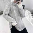 Ribbed Sweater Light Gray - One Size