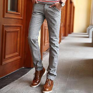 Fleece-lined Straight-leg Pants