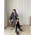 Plus Size Double-breasted Boxy Coat