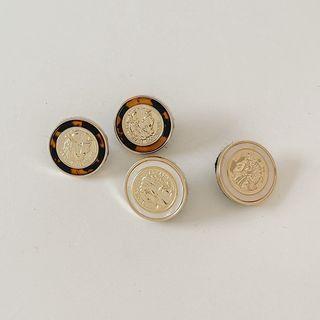 Coin Acetate Alloy Earring