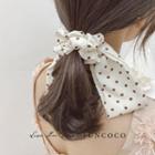 Polka Dot Hair Tie Off-white - One Size