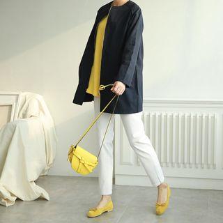 Saddle-shoulder Light Zip Jacket