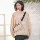Set: Zip Jacket + Waist Bag Jacket - Almond - One Size / Waist Bag - Almond & Black - One Size