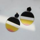 Color Block Acrylic Drop Earrings As Shown In Figure - One Size