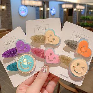 Smiley Heart Hair Clip