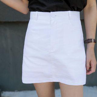 Inset Shorts Cotton Mini Skirt