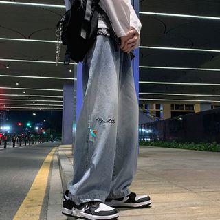 Gradient Drawstring-cuff Jeans