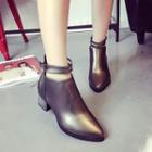 Ankle Strap Pointed Ankle Boots