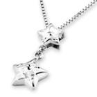 14k White Gold Double Stars Necklace (16)