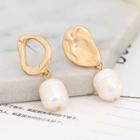 Non-matching Freshwater Pearl Dangle Earring S928 Silver Needle - One Size