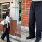 Pintuck-front Straight Leg Pants