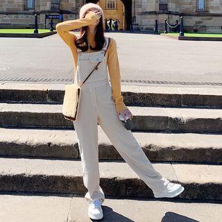 Set: Long-sleeve Top + Straight-leg Jumper Pants