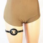 Alloy Hoop Faux Leather Thigh Chain