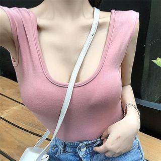 Short Sleeve Cropped Plain Tee