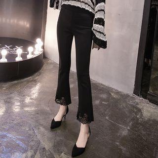 Lace Cuff Boot-cut Pants