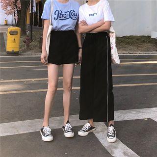 Contrast Trim Wide Leg Pants / Contrast Trim Shorts